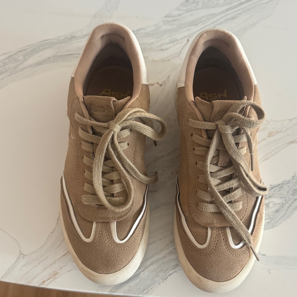 Ash Tan and Cream Sneakers